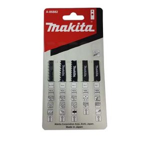 Makita A-86898 Jig Saw Blade Assorted 5-Piece Kit – T-Shank Blades For Wood & Metal Cutting